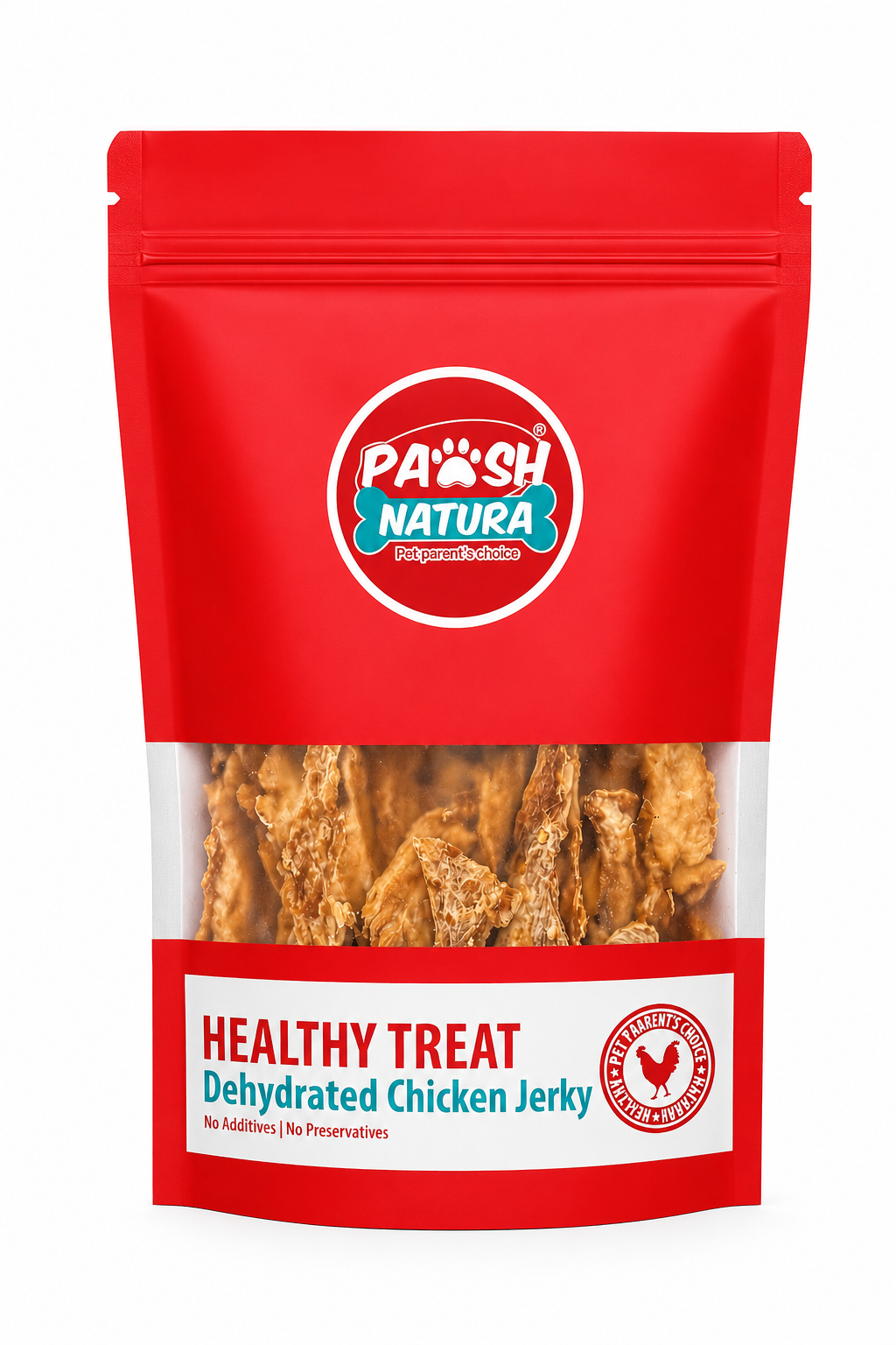 Pawsh Natura Dehydrated Chicken Jerky Dog Treats | 100% Natural | High Protein | No Preservatives